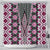 Pink Aotearoa Tukutuku and Poutama Motif Shower Curtain