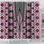 Pink Aotearoa Tukutuku and Poutama Motif Shower Curtain