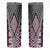 Pink Aotearoa Tukutuku and Poutama Motif Skinny Tumbler