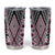 Pink Aotearoa Tukutuku and Poutama Motif Tumbler Cup