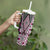 Pink Aotearoa Tukutuku and Poutama Motif Tumbler With Handle