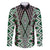 Green Aotearoa Tukutuku and Poutama Motif Family Matching Summer Maxi Dress and Hawaiian Shirt