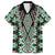 Green Aotearoa Tukutuku and Poutama Motif Hawaiian Shirt