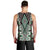 Green Aotearoa Tukutuku and Poutama Motif Men Tank Top