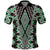 Green Aotearoa Tukutuku and Poutama Motif Polo Shirt