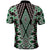 Green Aotearoa Tukutuku and Poutama Motif Polo Shirt