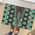 Green Aotearoa Tukutuku and Poutama Motif Rubber Doormat