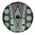 Green Aotearoa Tukutuku and Poutama Motif Spare Tire Cover