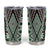 Green Aotearoa Tukutuku and Poutama Motif Tumbler Cup