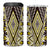 Yellow Aotearoa Tukutuku and Poutama Motif 4 in 1 Can Cooler Tumbler