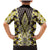 Yellow Aotearoa Tukutuku and Poutama Motif Family Matching Mermaid Dress and Hawaiian Shirt