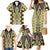 Yellow Aotearoa Tukutuku and Poutama Motif Family Matching Mermaid Dress and Hawaiian Shirt