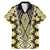 Yellow Aotearoa Tukutuku and Poutama Motif Family Matching Mermaid Dress and Hawaiian Shirt