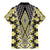 Yellow Aotearoa Tukutuku and Poutama Motif Family Matching Mermaid Dress and Hawaiian Shirt