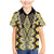 Yellow Aotearoa Tukutuku and Poutama Motif Family Matching Mermaid Dress and Hawaiian Shirt