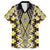 Yellow Aotearoa Tukutuku and Poutama Motif Hawaiian Shirt