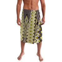 Yellow Aotearoa Tukutuku and Poutama Motif Lavalava LT03 Yellow - Polynesian Pride