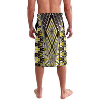 Yellow Aotearoa Tukutuku and Poutama Motif Lavalava LT03 - Polynesian Pride