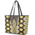 Yellow Aotearoa Tukutuku and Poutama Motif Leather Tote Bag