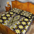 Yellow Aotearoa Tukutuku and Poutama Motif Quilt Bed Set