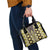 Yellow Aotearoa Tukutuku and Poutama Motif Shoulder Handbag