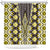 Yellow Aotearoa Tukutuku and Poutama Motif Shower Curtain