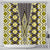 Yellow Aotearoa Tukutuku and Poutama Motif Shower Curtain