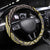 Yellow Aotearoa Tukutuku and Poutama Motif Steering Wheel Cover