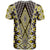 Yellow Aotearoa Tukutuku and Poutama Motif T Shirt