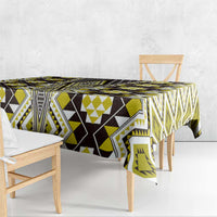 Yellow Aotearoa Tukutuku and Poutama Motif Tablecloth LT03 - Polynesian Pride