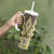 Yellow Aotearoa Tukutuku and Poutama Motif Tumbler With Handle