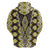 Yellow Aotearoa Tukutuku and Poutama Motif Zip Hoodie