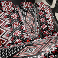 Red Aotearoa Tukutuku and Poutama Motif Back Car Seat Cover LT03 - Polynesian Pride