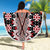 Red Aotearoa Tukutuku and Poutama Motif Beach Blanket