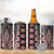 Red Aotearoa Tukutuku and Poutama Motif 4 in 1 Can Cooler Tumbler