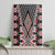 Red Aotearoa Tukutuku and Poutama Motif Canvas Wall Art