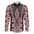 Red Aotearoa Tukutuku and Poutama Motif Family Matching Puletasi and Hawaiian Shirt