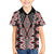 Red Aotearoa Tukutuku and Poutama Motif Family Matching Summer Maxi Dress and Hawaiian Shirt