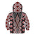 Red Aotearoa Tukutuku and Poutama Motif Kid Hoodie