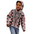 Red Aotearoa Tukutuku and Poutama Motif Kid Hoodie