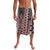 Red Aotearoa Tukutuku and Poutama Motif Lavalava