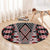 Red Aotearoa Tukutuku and Poutama Motif Round Carpet