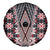 Red Aotearoa Tukutuku and Poutama Motif Spare Tire Cover