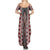 Red Aotearoa Tukutuku and Poutama Motif Summer Maxi Dress