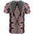 Red Aotearoa Tukutuku and Poutama Motif T Shirt