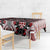 Red Aotearoa Tukutuku and Poutama Motif Tablecloth