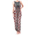 Red Aotearoa Tukutuku and Poutama Motif Tank Maxi Dress