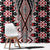 Red Aotearoa Tukutuku and Poutama Motif Window Curtain