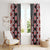 Red Aotearoa Tukutuku and Poutama Motif Window Curtain