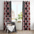 Red Aotearoa Tukutuku and Poutama Motif Window Curtain